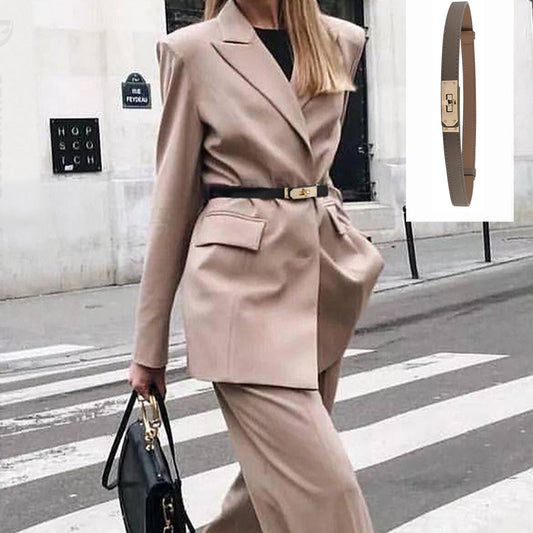 Cow Leather Waist Slim Belt