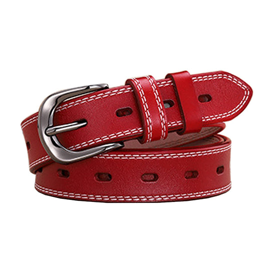 Leather Belts with Alloy Pin Buckle Design