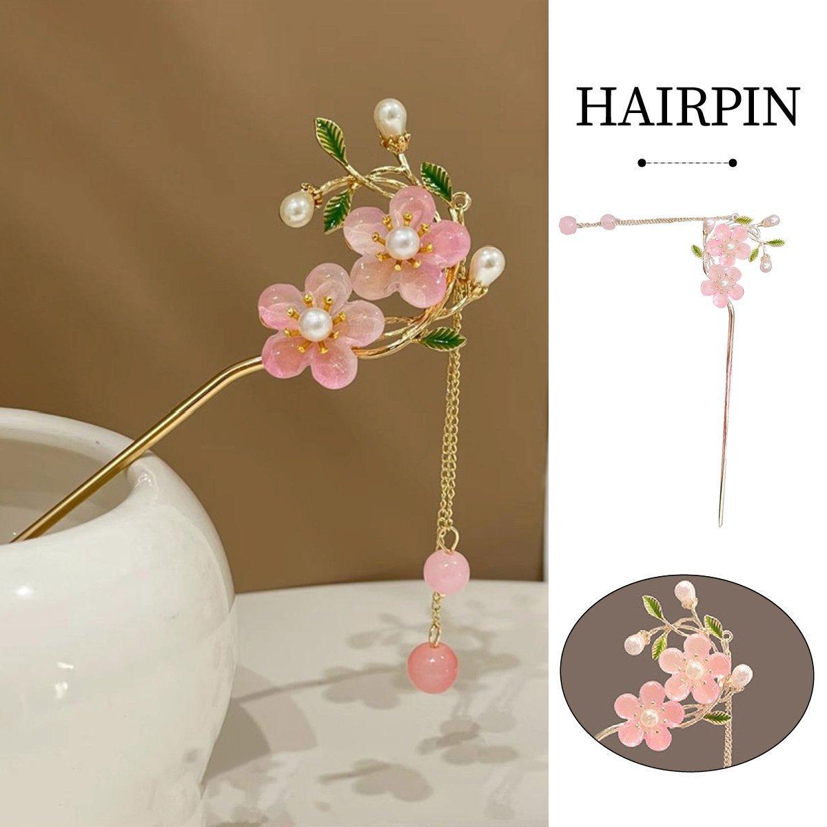 Chinese Style Fringe Hanfu Hairpin Headdress