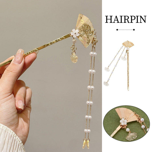 Chinese Style Fringe Hanfu Hairpin Headdress
