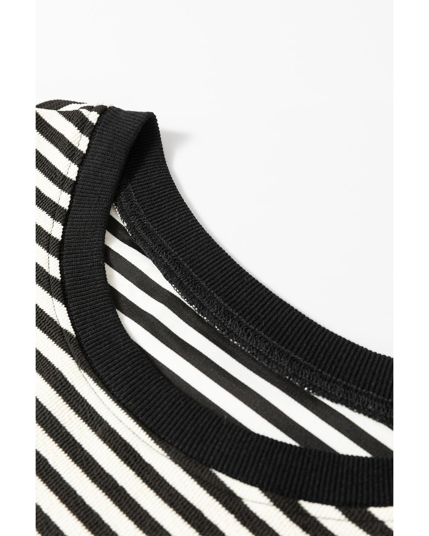 Loose Drop Shoulder Long Sleeve Stripe Top