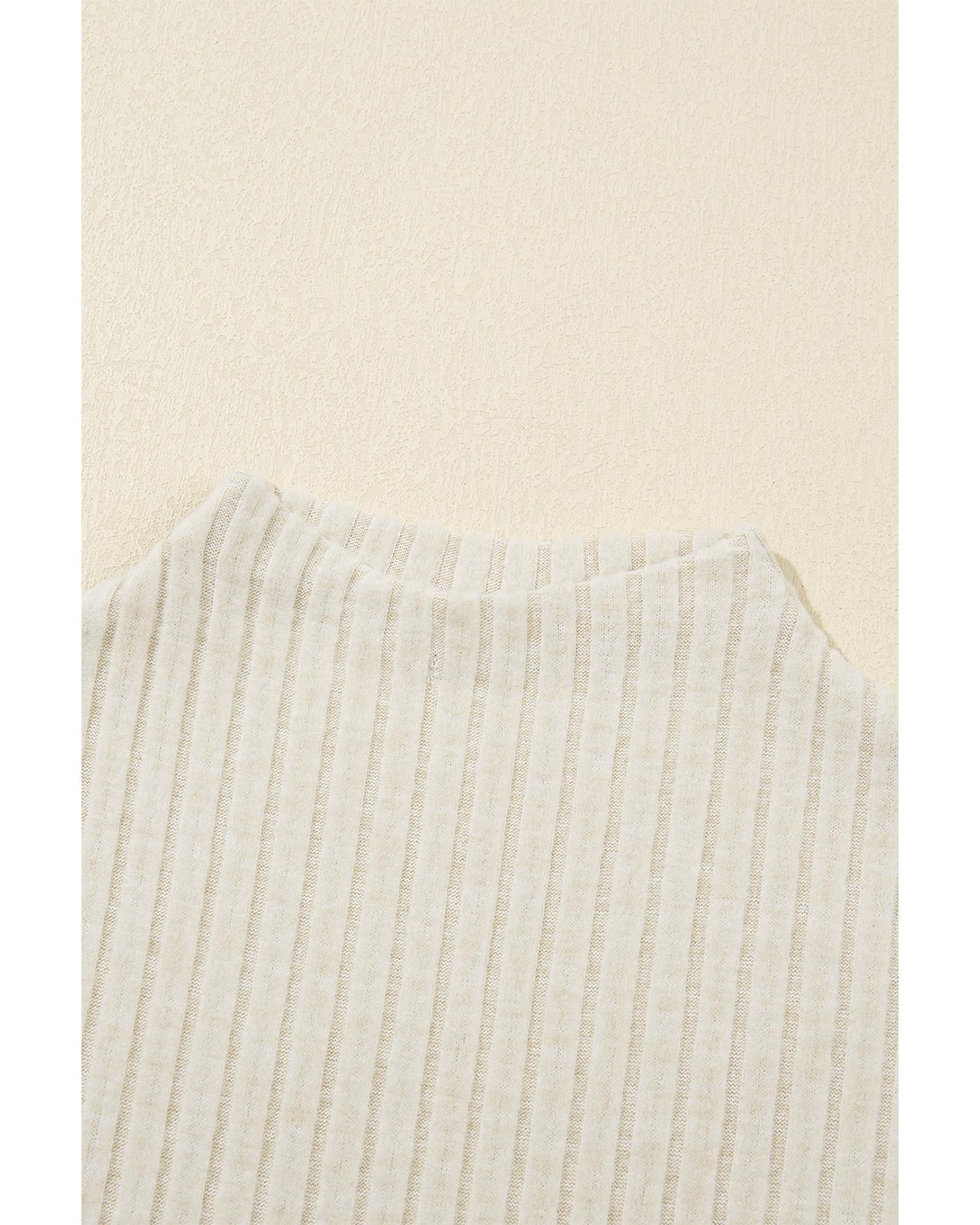 Apricot Ribbed Knit Mock Neck Tank Top