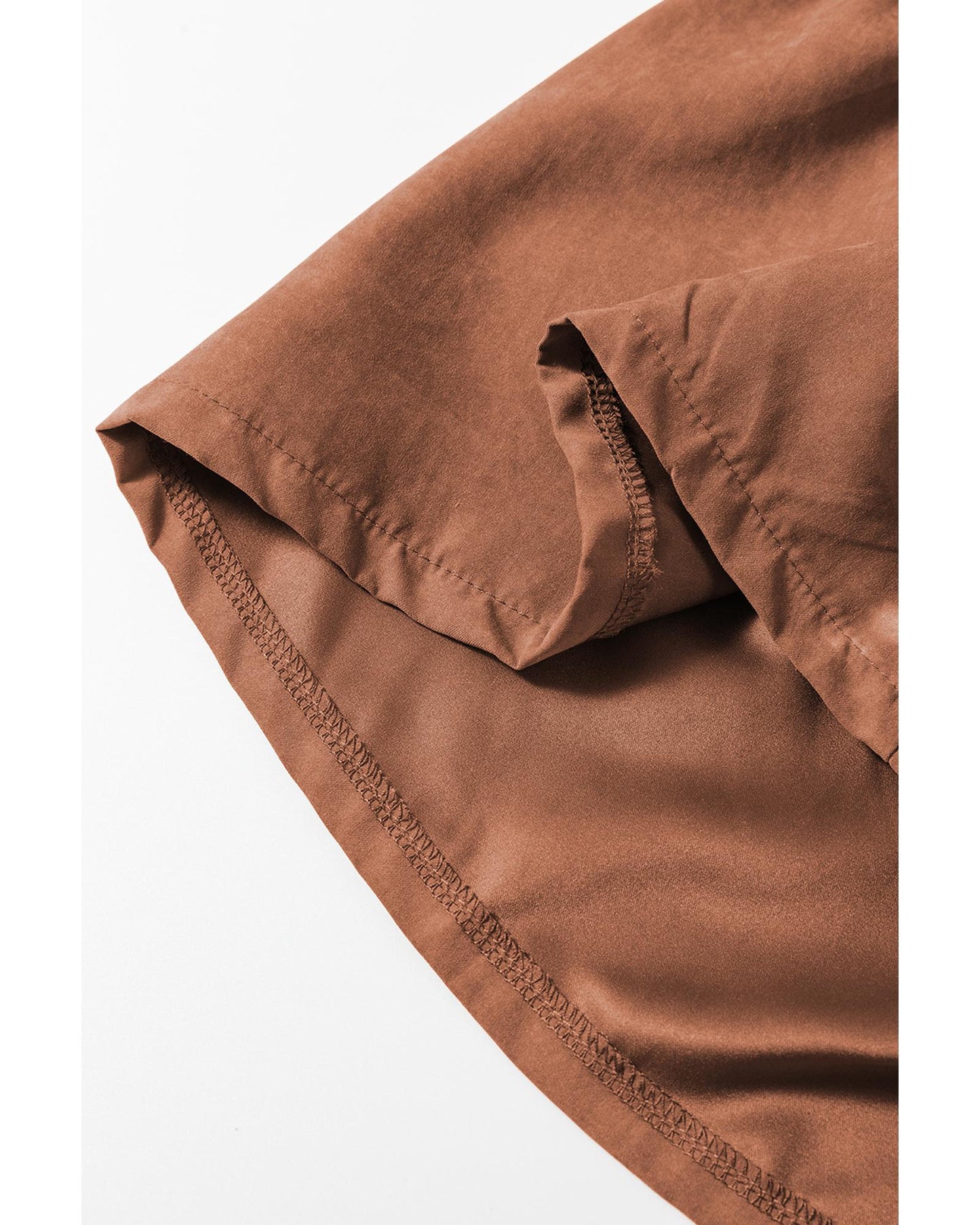 Chestnut Floral Lace Crochet Tiered Ruffled Mini Dress - XL