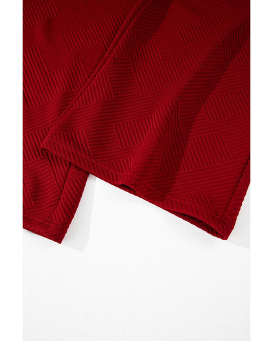 Textured Loose Fit T Shirt and Drawstring Pants