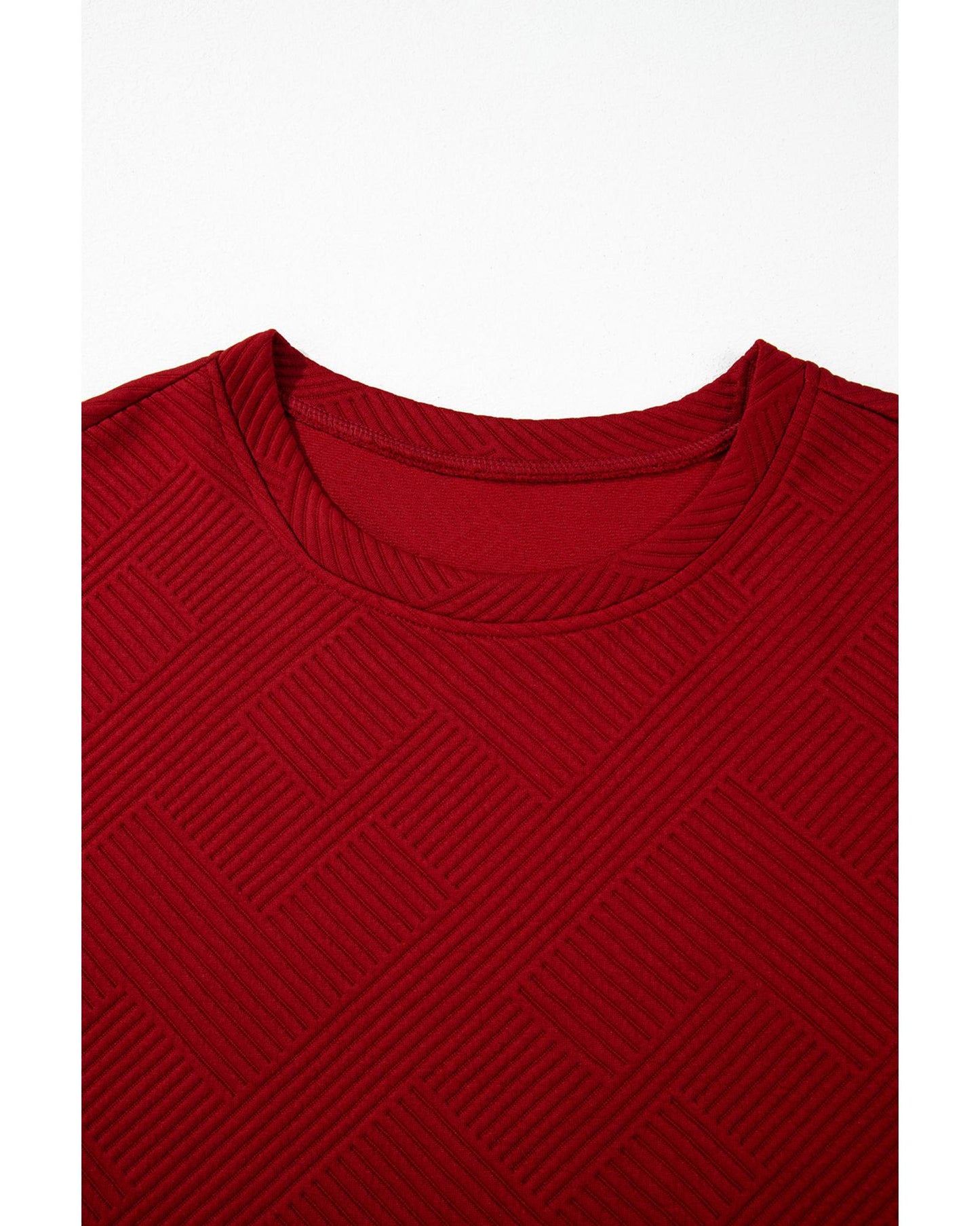 Textured Loose Fit T Shirt and Drawstring Pants
