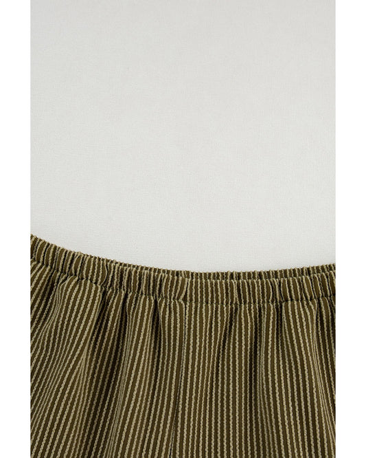 Ribbed Textured Knit Loose Fit Tee and Shorts Set