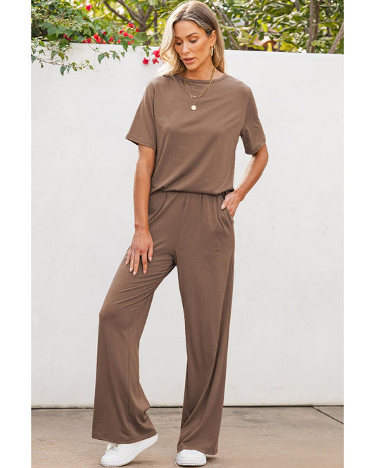 T Shirt Wide Leg Pants Set