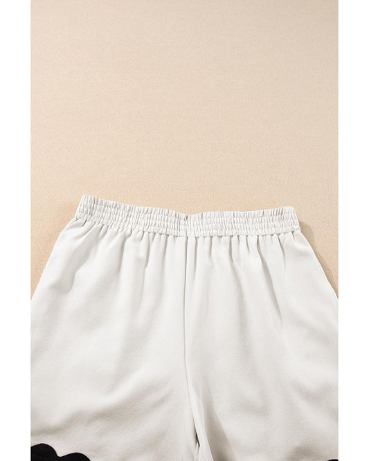 Ricrac Trim Tank Top and Elastic Waist Shorts