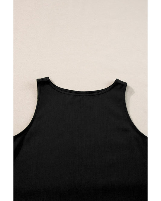Ricrac Trim Tank Top and Elastic Waist Shorts