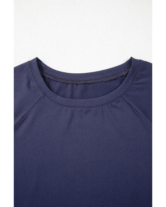 Raw Hem Loose Tee and Wide Leg Pants