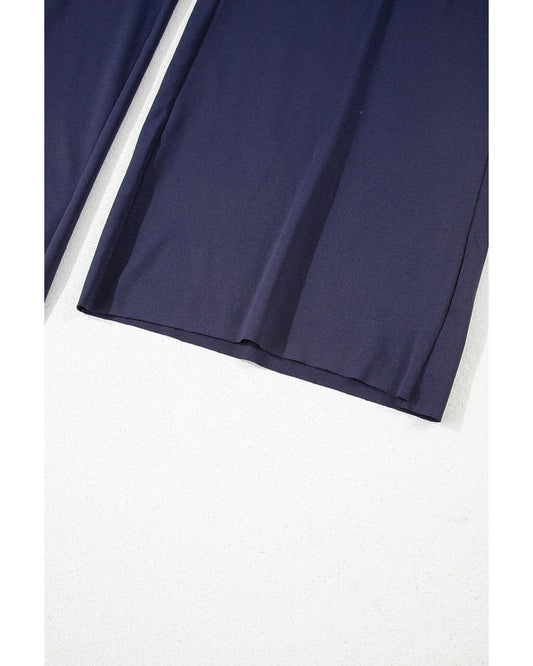 Raw Hem Loose Tee and Wide Leg Pants