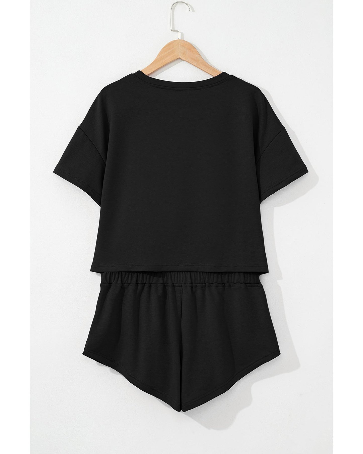 Cropped Tee and Ruffle High Waist Skort