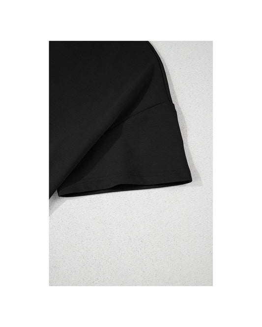 Cropped Tee and Ruffle High Waist Skort