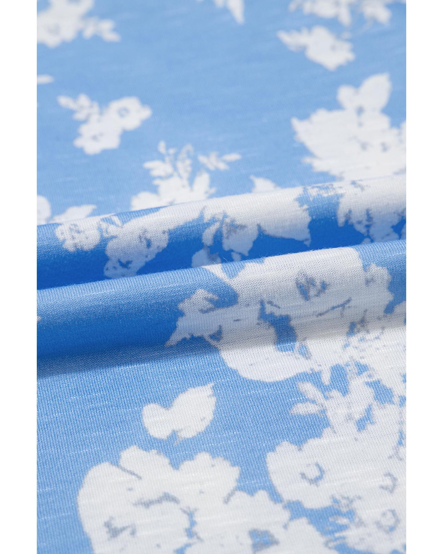 Myosotis Floral Print Half Button Wide Leg Relaxed Jumpsuit
