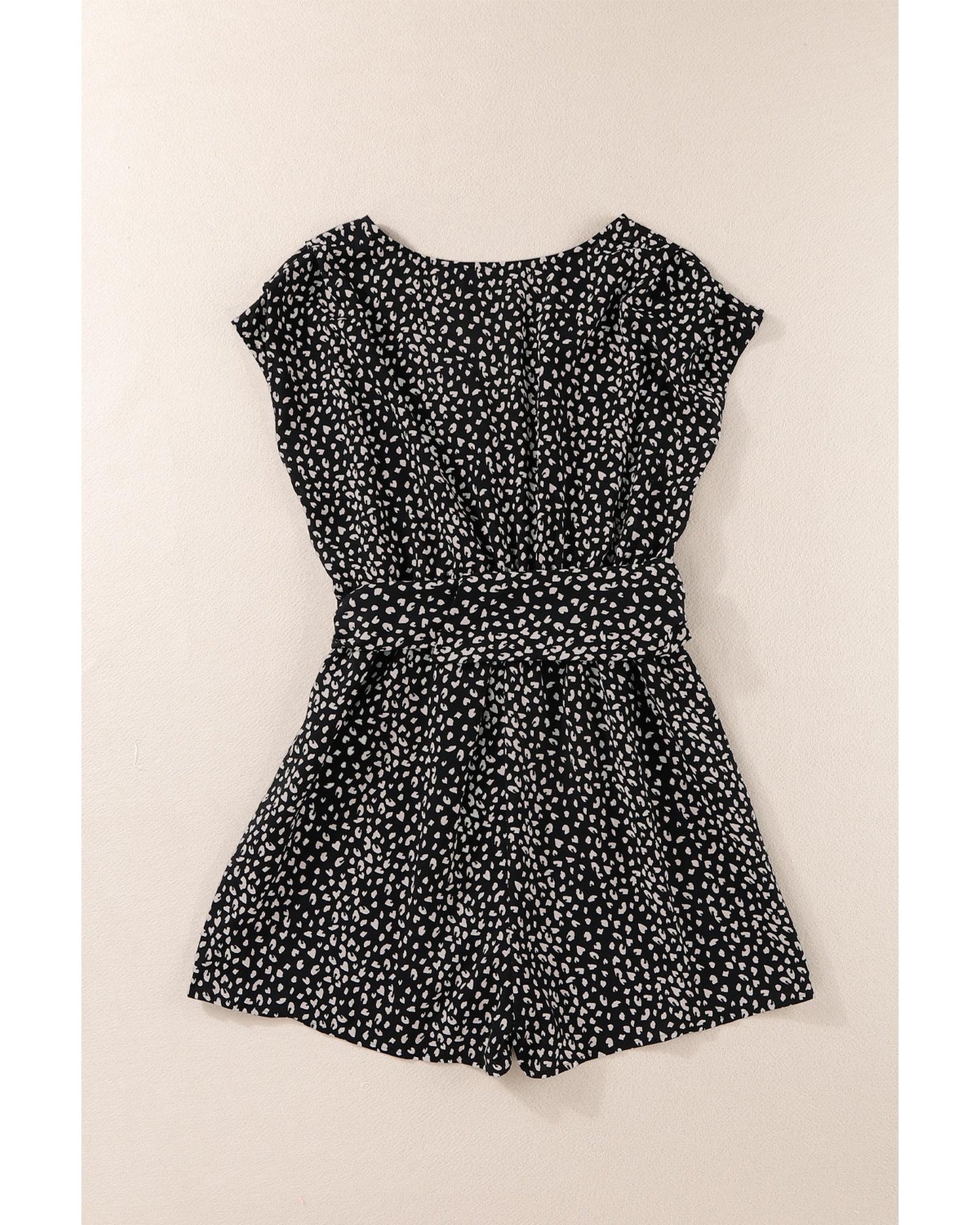 V Neck Short Sleeve Romper