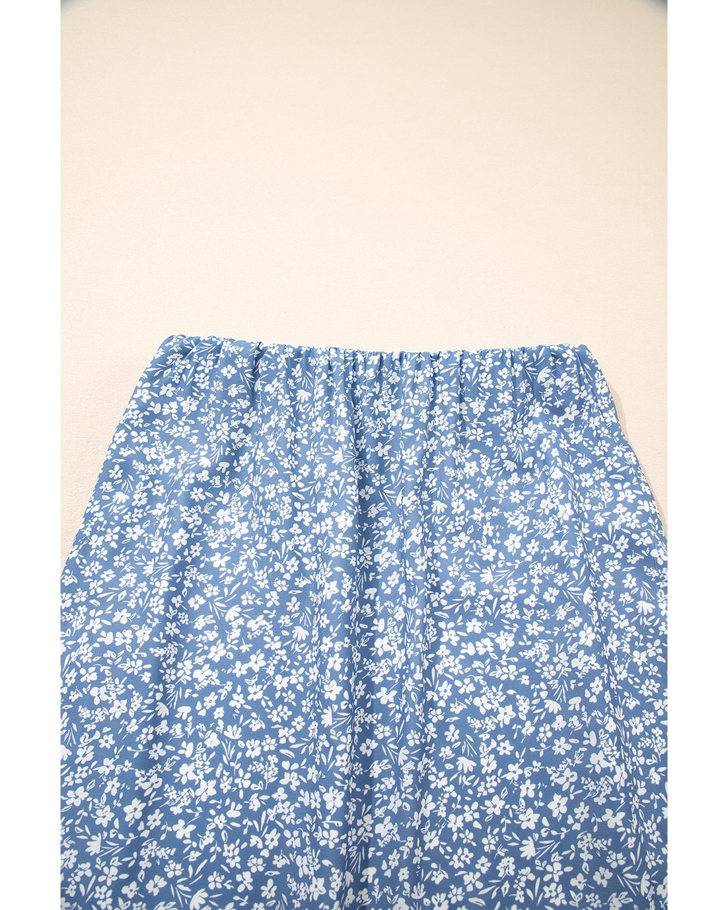 Floral High Waist Long Skirt with Side Split Skirt