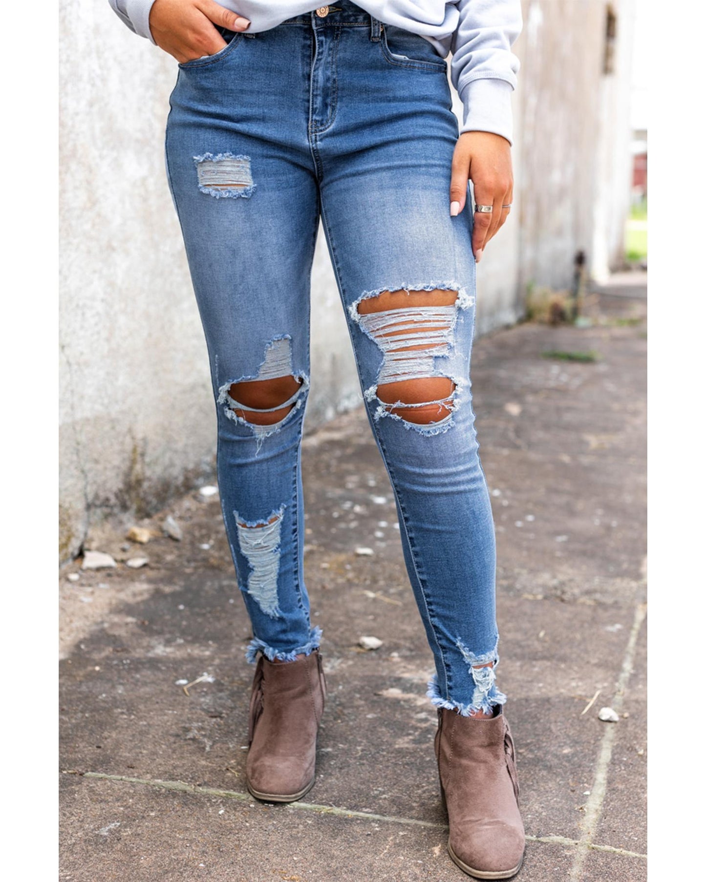 AZURA EXCHANGE Distressed Skinny Jeans