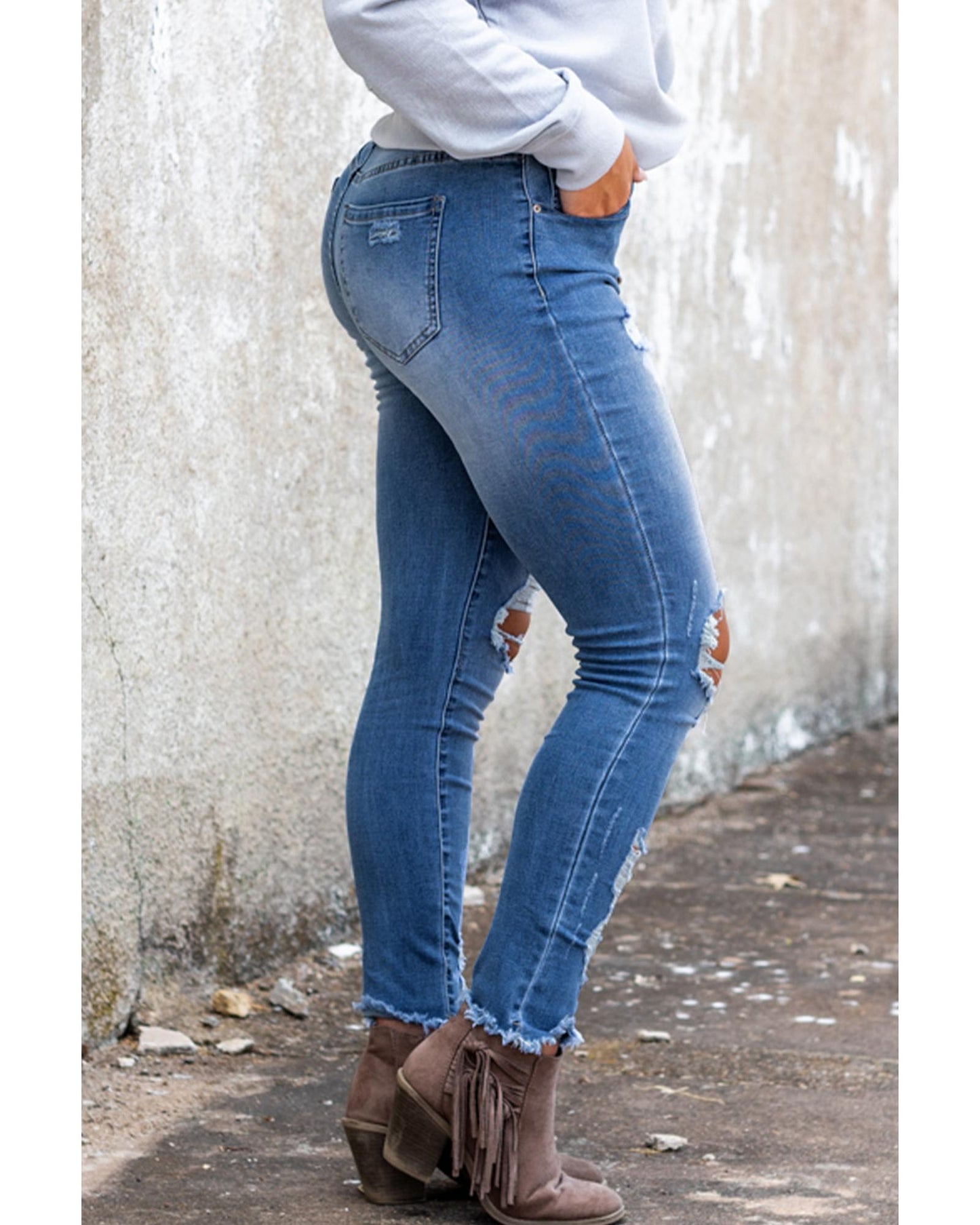 AZURA EXCHANGE Distressed Skinny Jeans