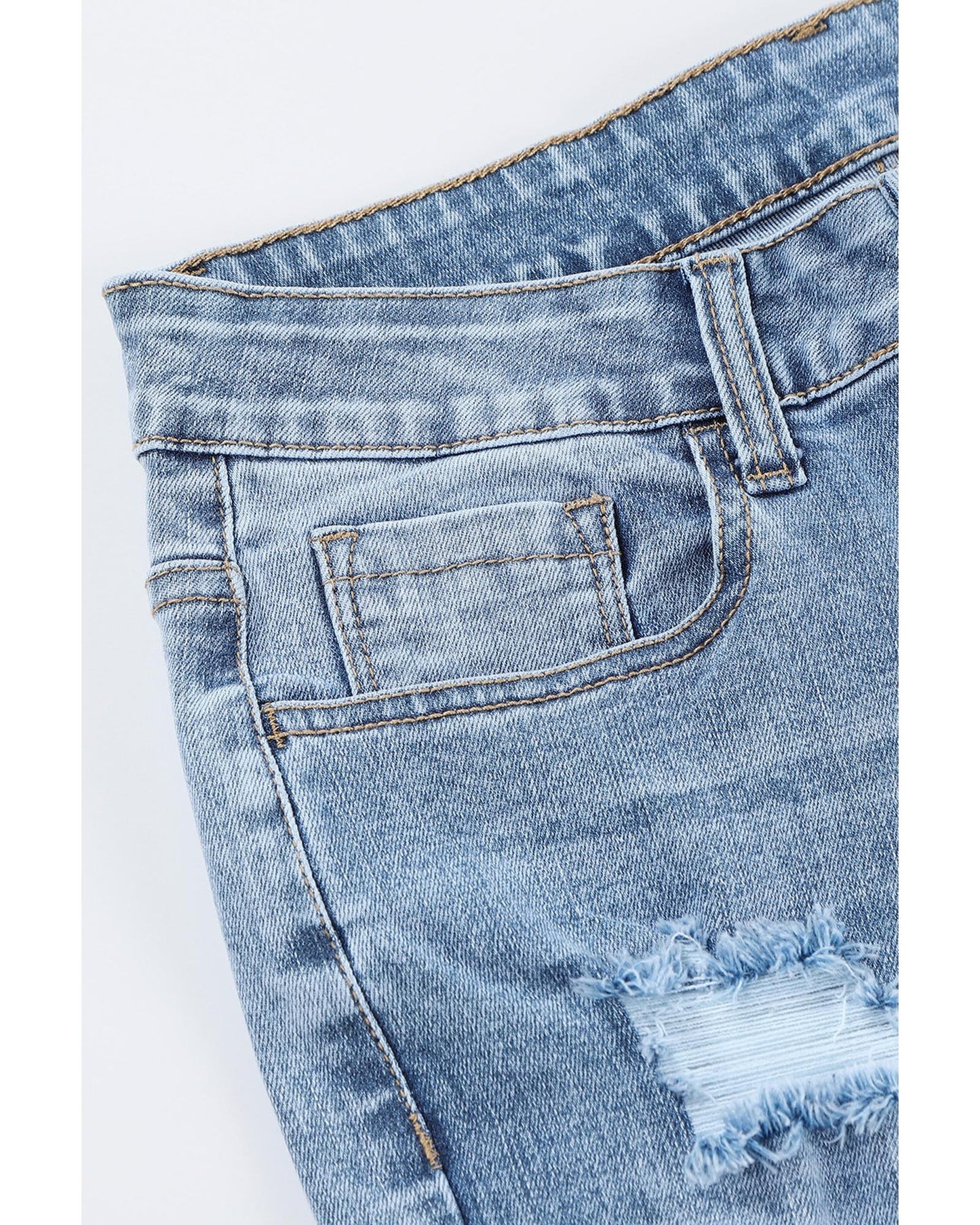 AZURA EXCHANGE Light Wash Distressed Flare Jeans