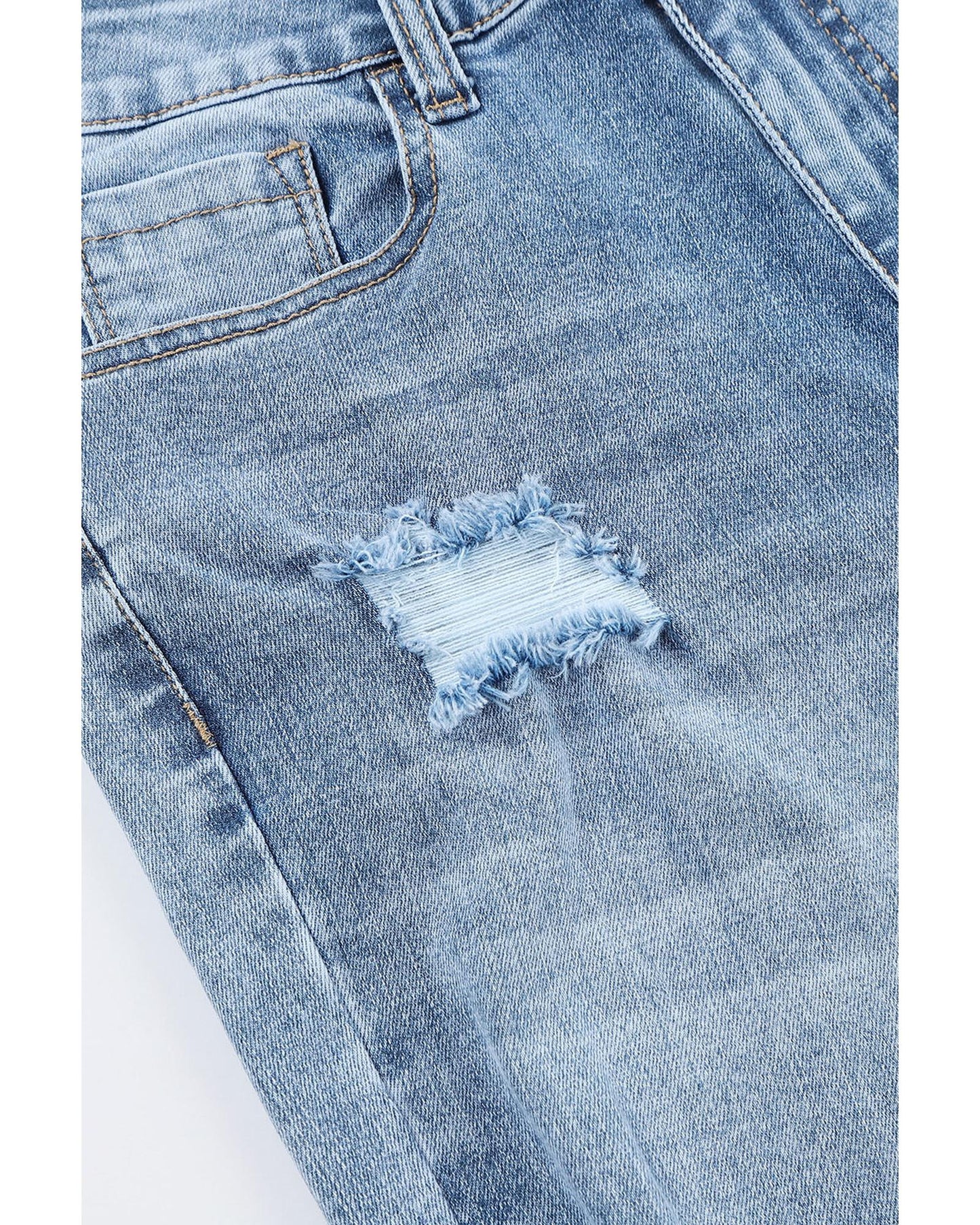 AZURA EXCHANGE Light Wash Distressed Flare Jeans