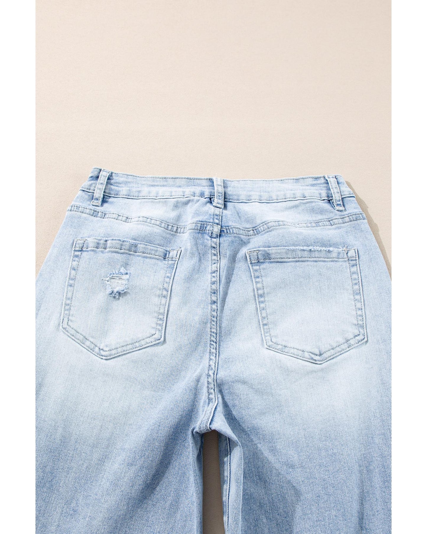 Beau Blue Light Wash Distressed Flare Jeans