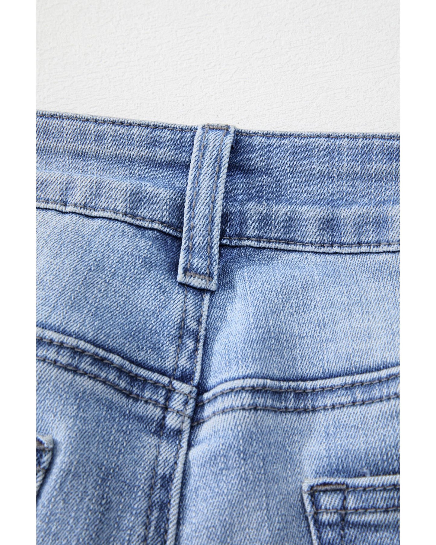 Mineral Wash Raw Hem High Waist Flared Jeans
