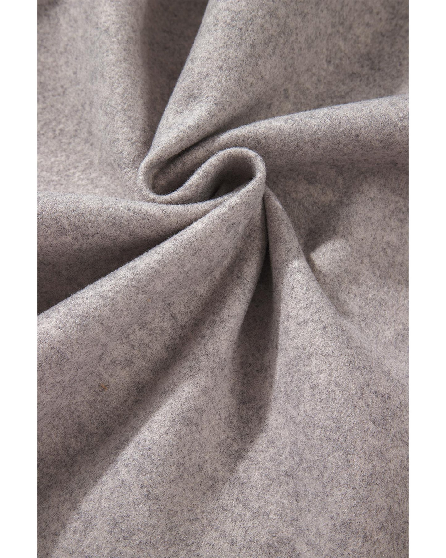 Light Grey Turn Down Collar Flap Pockets Buttoned Shacket - 2XL