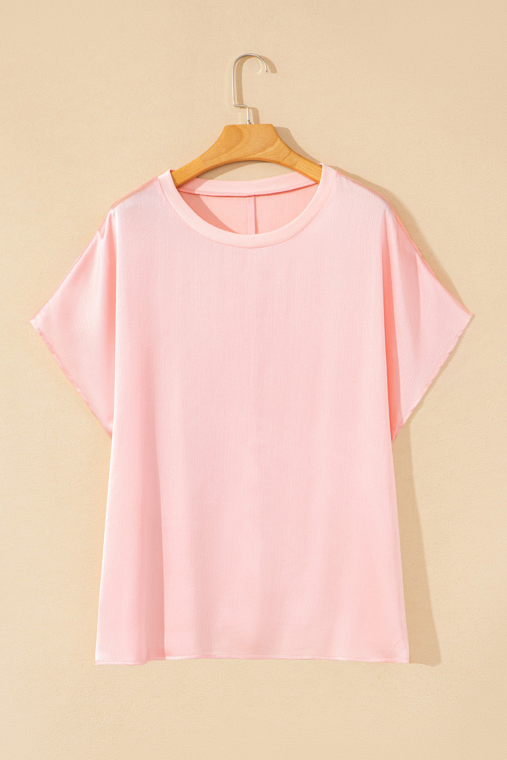 Plus size Metallic Gloss Batwing Sleeve Top