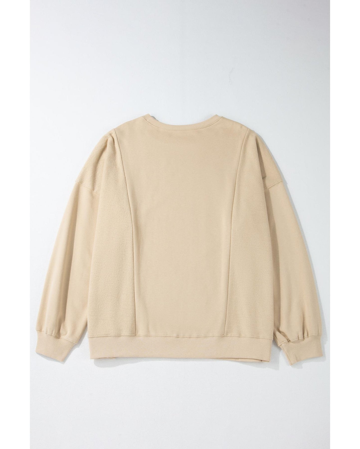 Plus Size Loose Patchwork Crewneck Sweatshirt