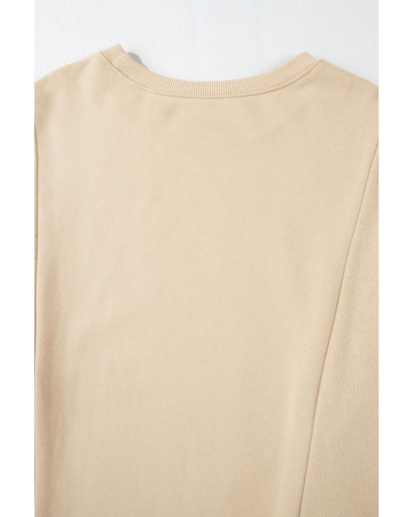 Plus Size Loose Patchwork Crewneck Sweatshirt