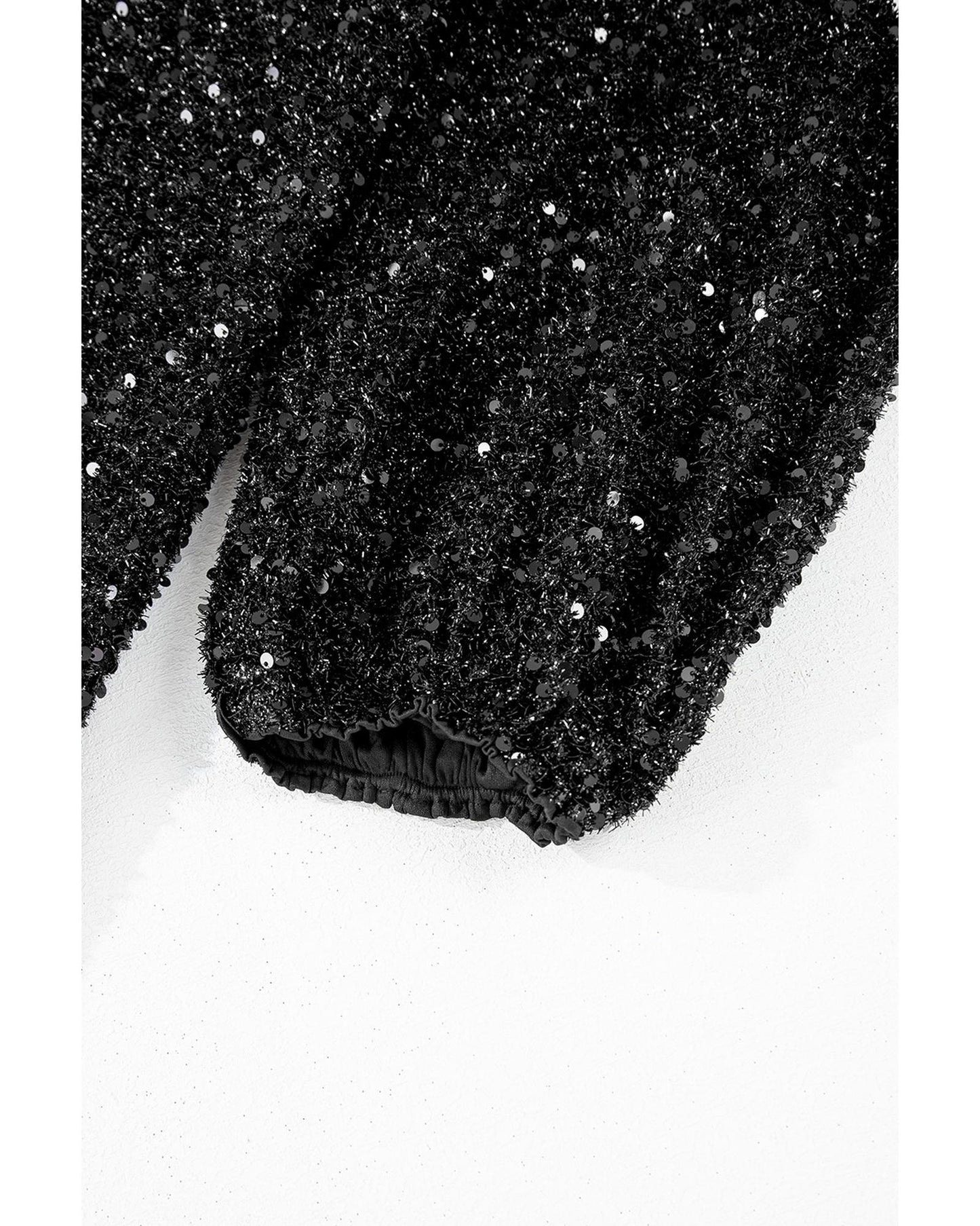 PLUS SIZE Bubble Sleeve Sequin Party Dress