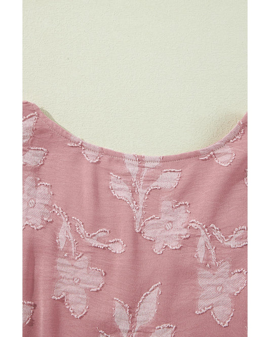 PLUS SIZE Floral Tiered Ruffled Dress with Tie Waist