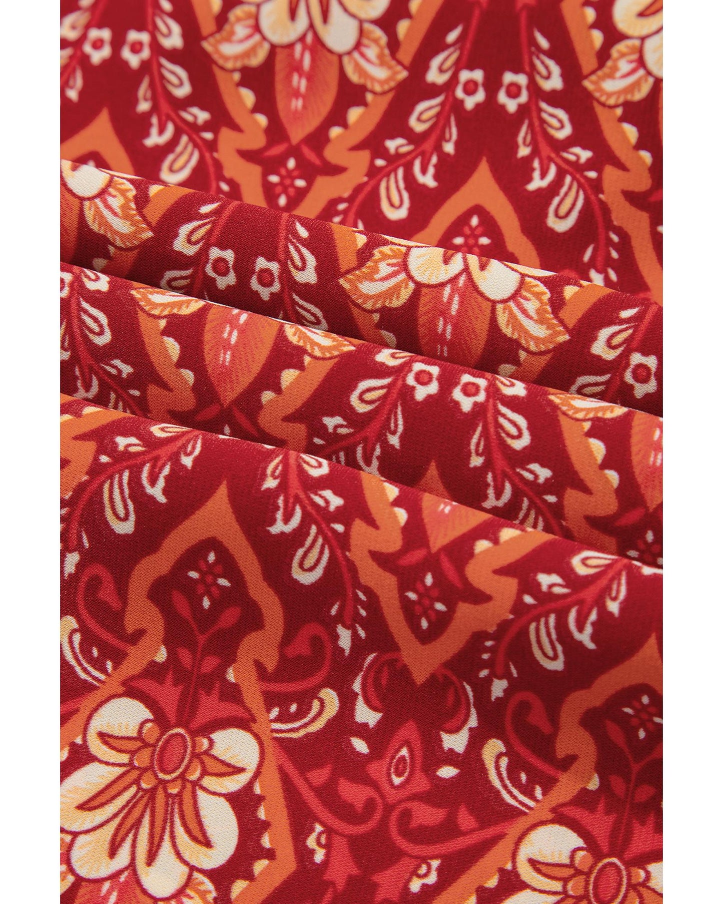PLUS SIZE Printed Empire Waist Flowy Mini Dress
