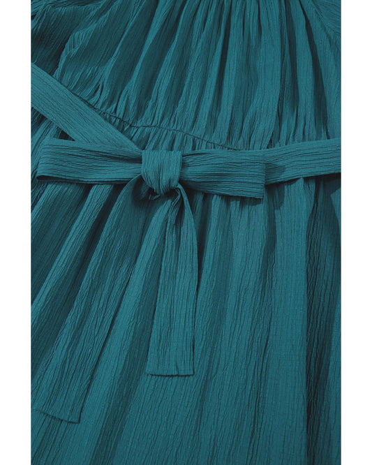PLUS SIZE Skobeloff Frilled Belted Ruffle Hem Midi Dress