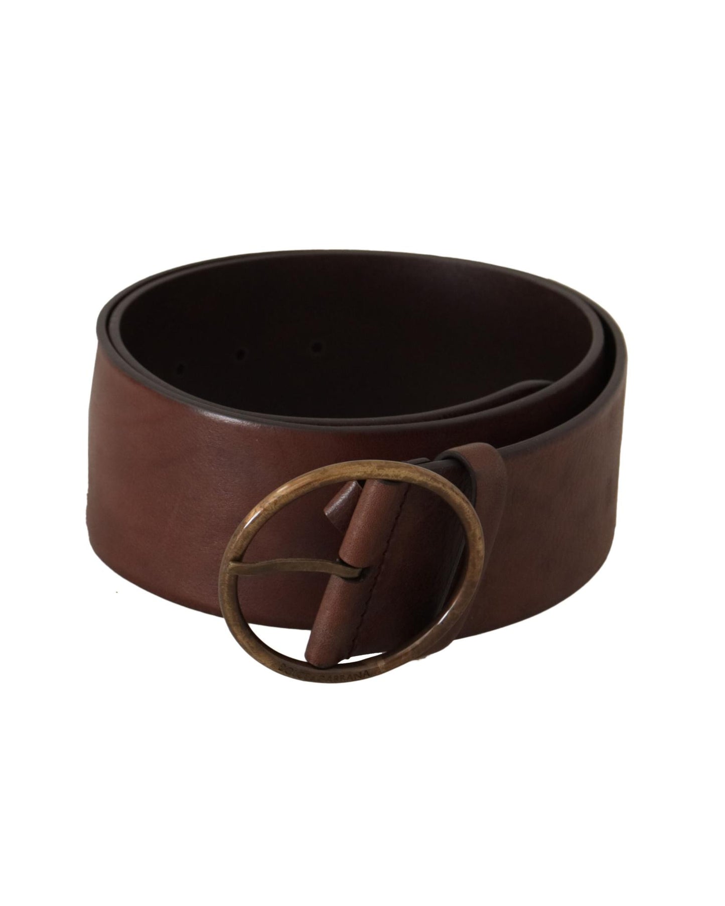 Dolce & Gabbana Leather Belt with Engraved Logo