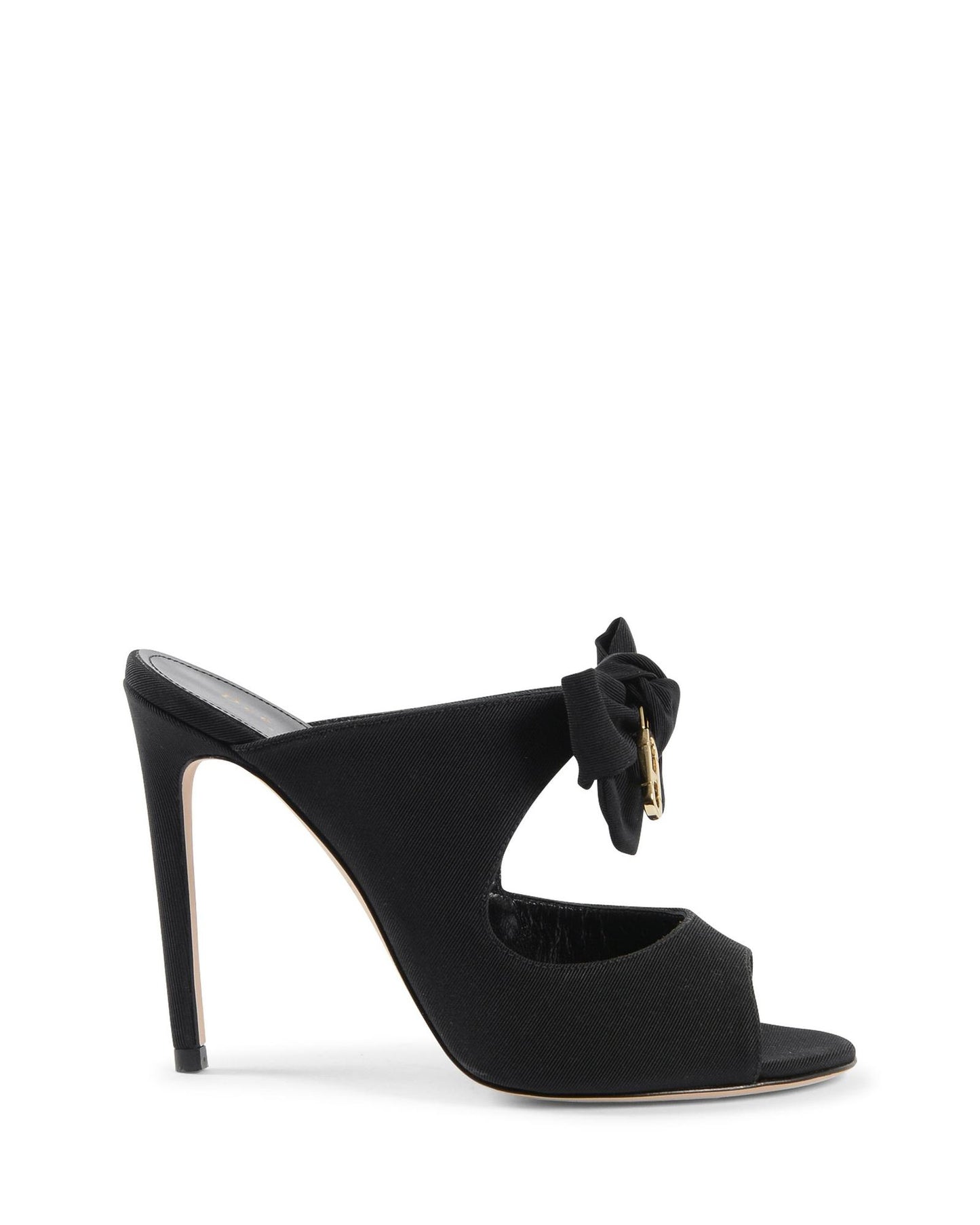 High Heel Mule with Bow Embellishment and Detail –