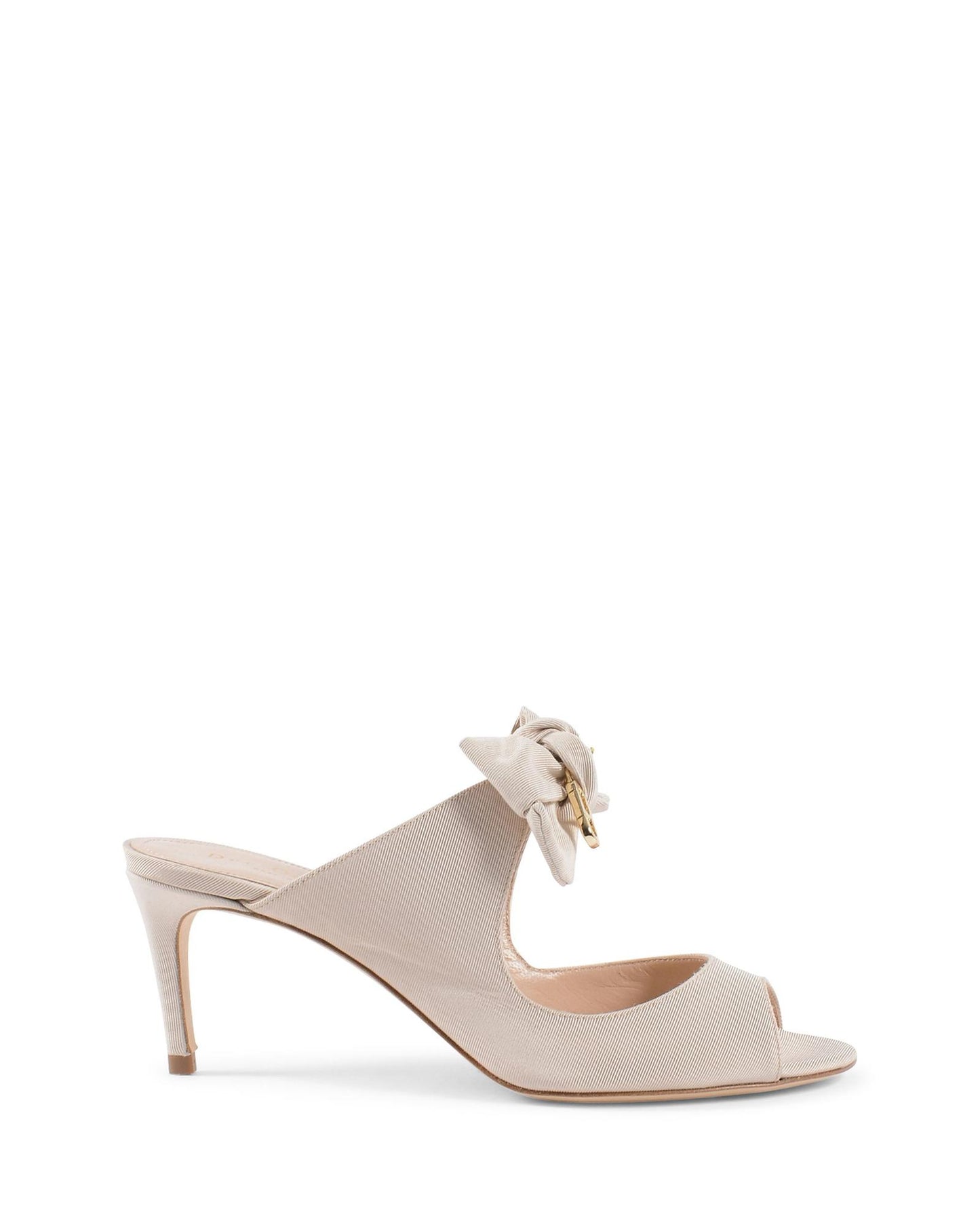Grosgrain Bow Embellished Low Heel Mules