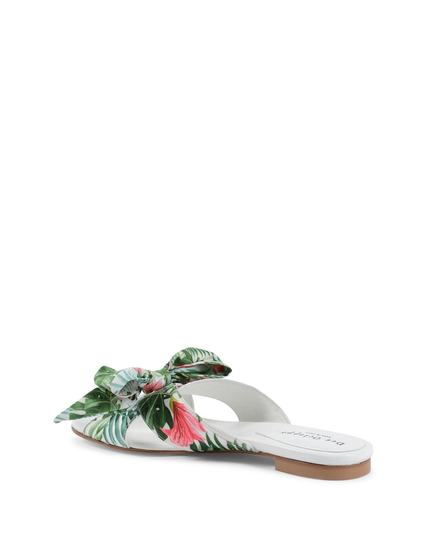 Silk Bow Mule with Flat Sole