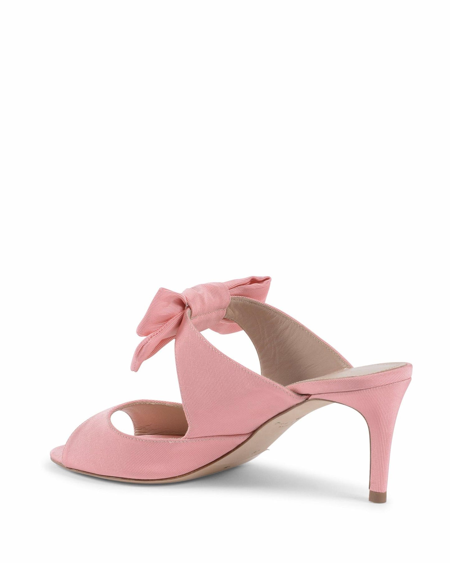 Grosgrain Bow Embellished Low Heel Mules