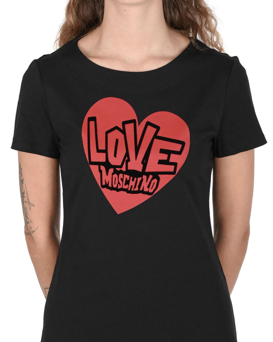 Heartprint Mini TShirt Dress