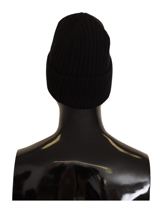 100% Authentic Dolce & Gabbana Cable Knit Beanie Hat with Fleece Liner One Size Women