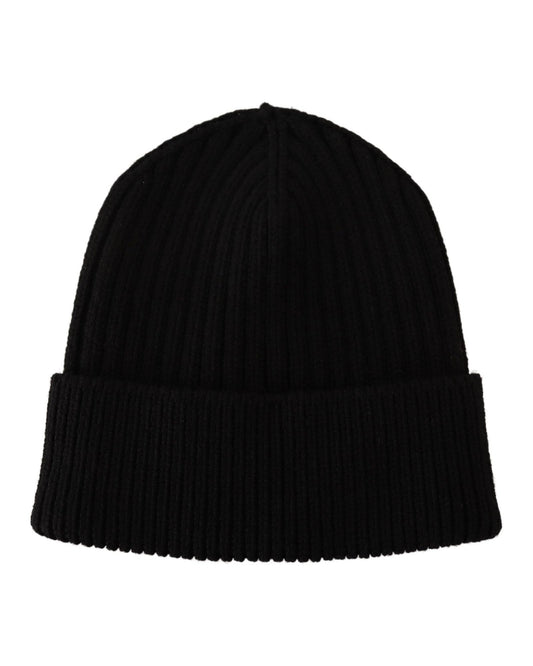 100% Authentic Dolce & Gabbana Cable Knit Beanie Hat with Fleece Liner One Size Women