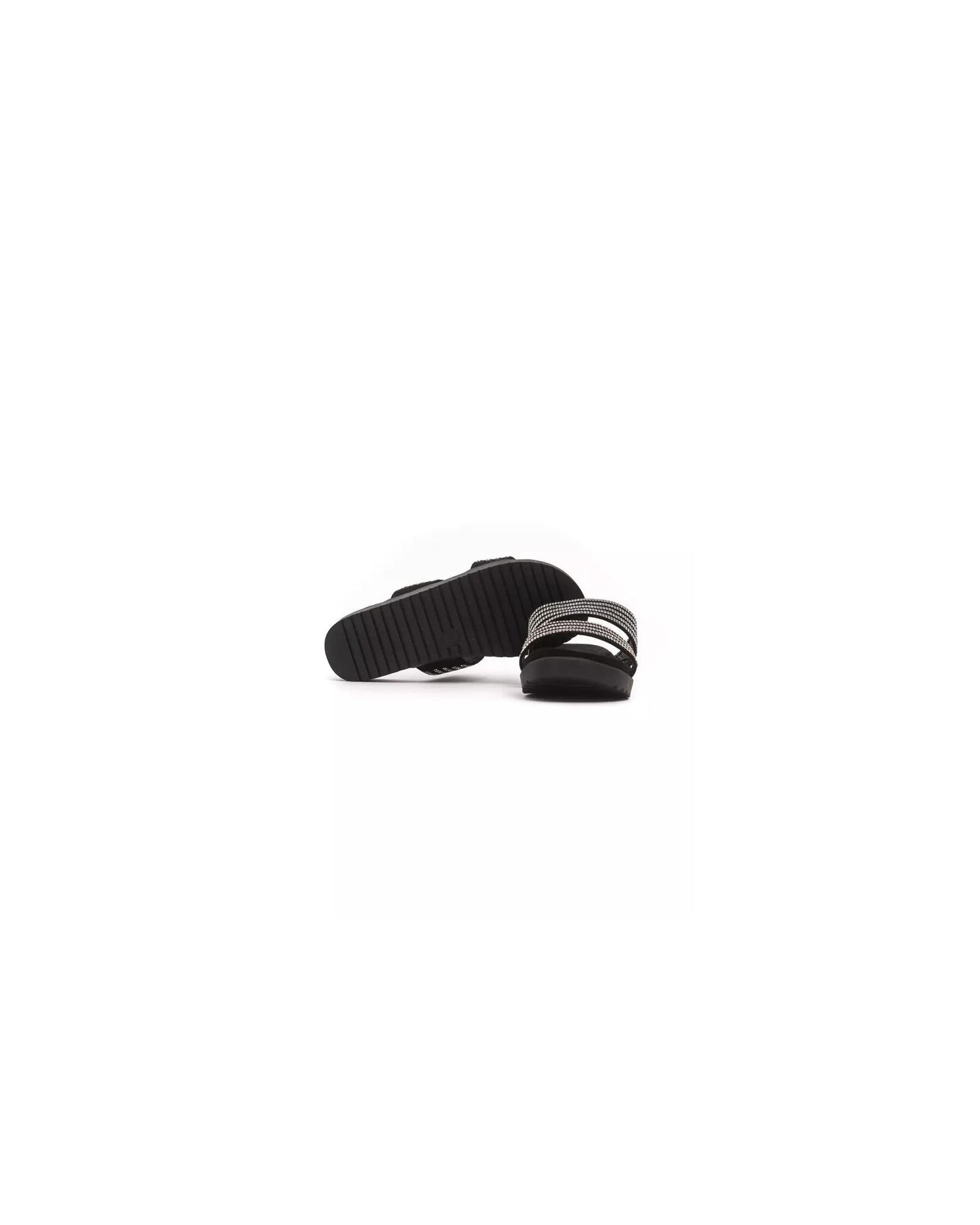 Two-Strap Rhinestone Low Sandal