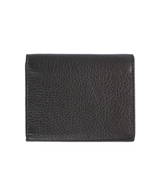 Embossed Leather Womens Wallet with Press Button Closure One Size Women