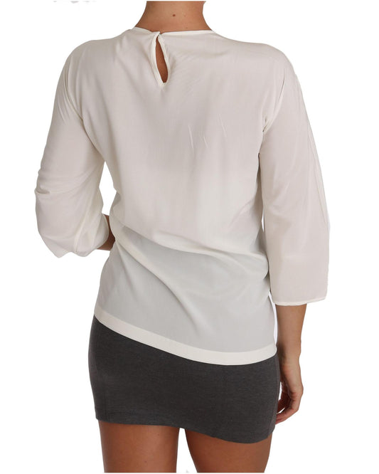 DOLCE & GABBANA White Multicolor Figure Family T-shirt 42 IT Women