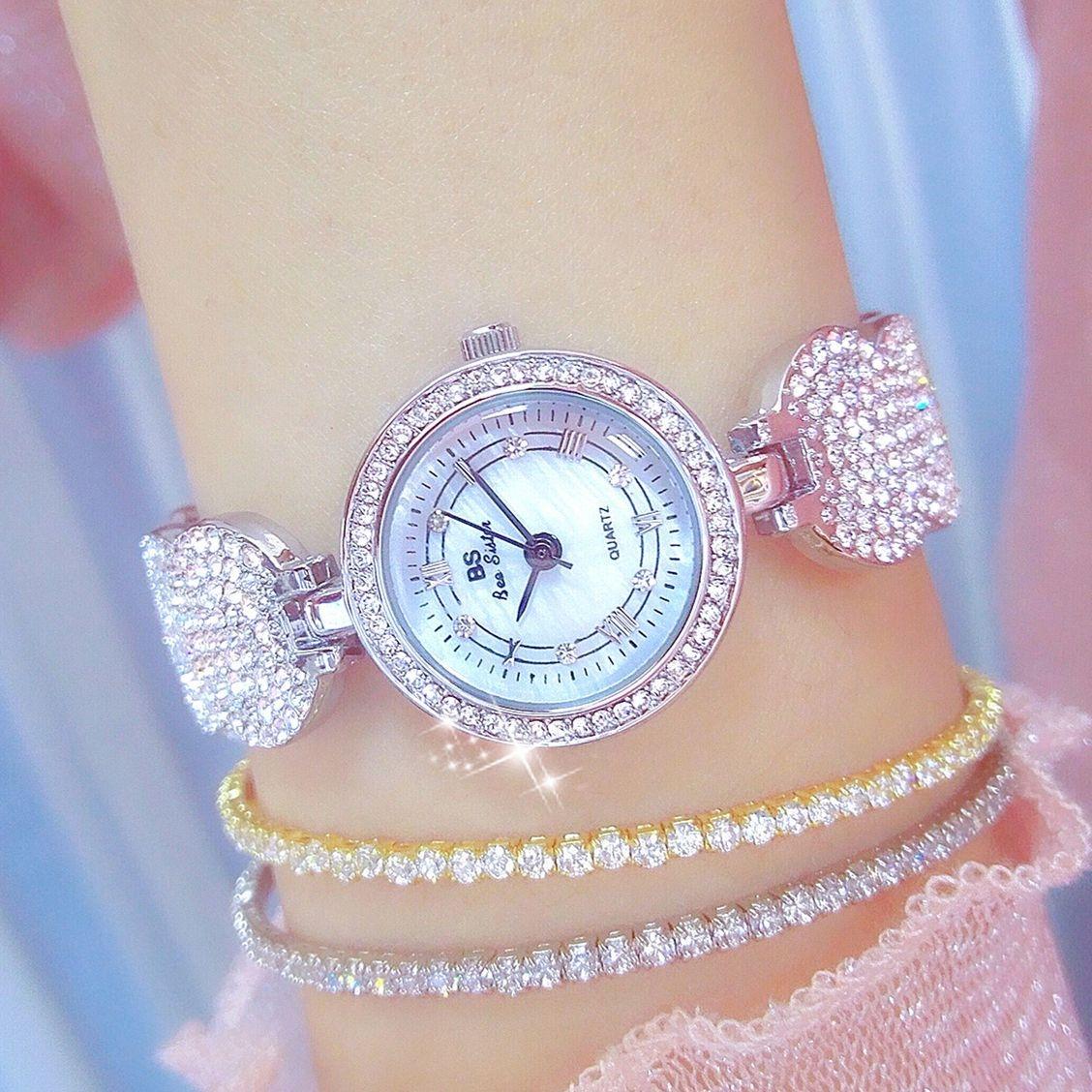 Diamond-inlaid Chain Watch