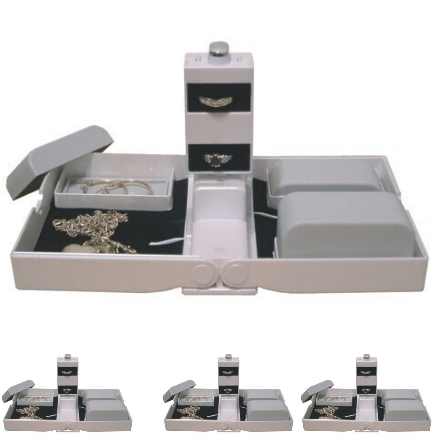 4x Earring Necklace Jewellery Case Organizer