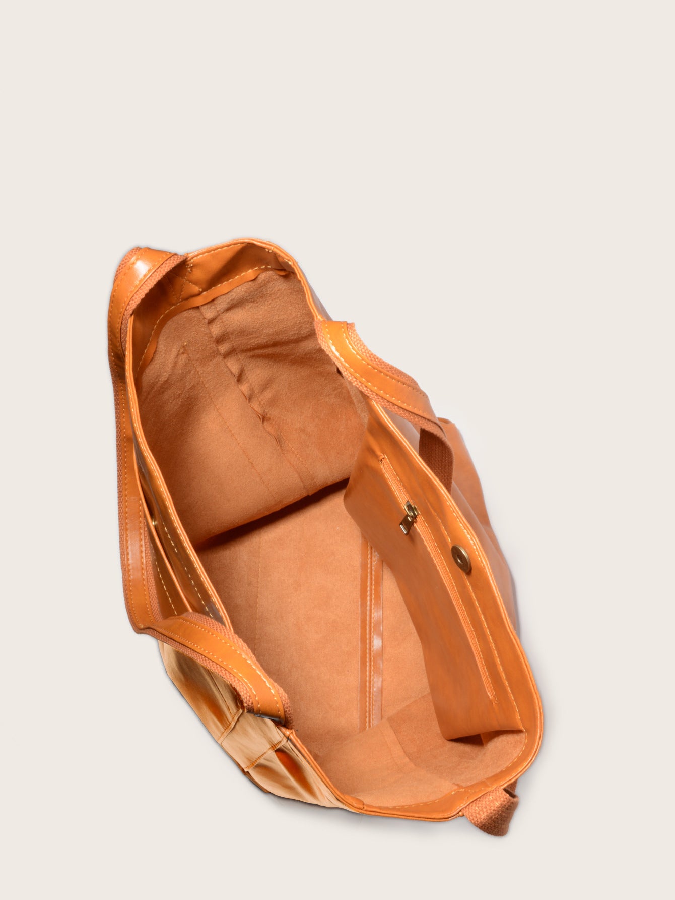 Vintage PU Leather Tote Bag