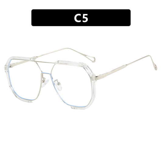 Oversized Aviator Metal Frame Sunglasses