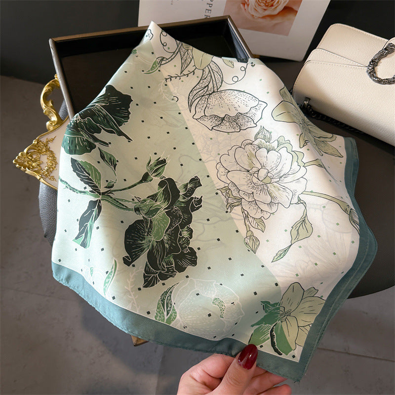 Floral Design Mulberry Silk Shawl